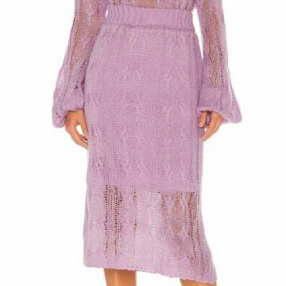 Kendall & Kylie Dresses & Skirts - 💜 KENDALL & KYLIE LILAC HIGH WAIST CHUNKY KNIT MIDI SKIRT!